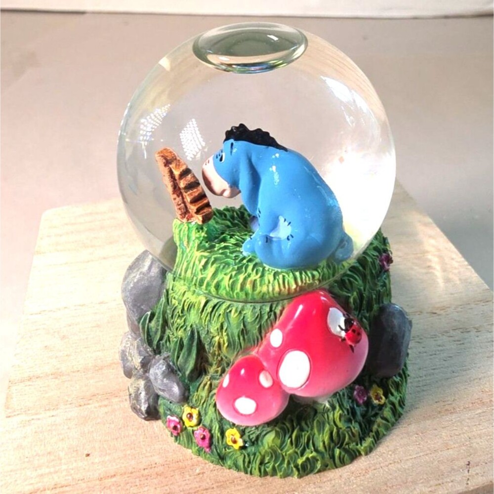Eeyore Disney Mini Glitter Globe Winnie the Pooh 2.5" Be Positive